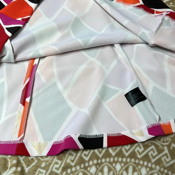 Worthington Fit & Flare Dress Vibrant Color Block Animal Giraffe Print Size 14 - Picture 9 of 9